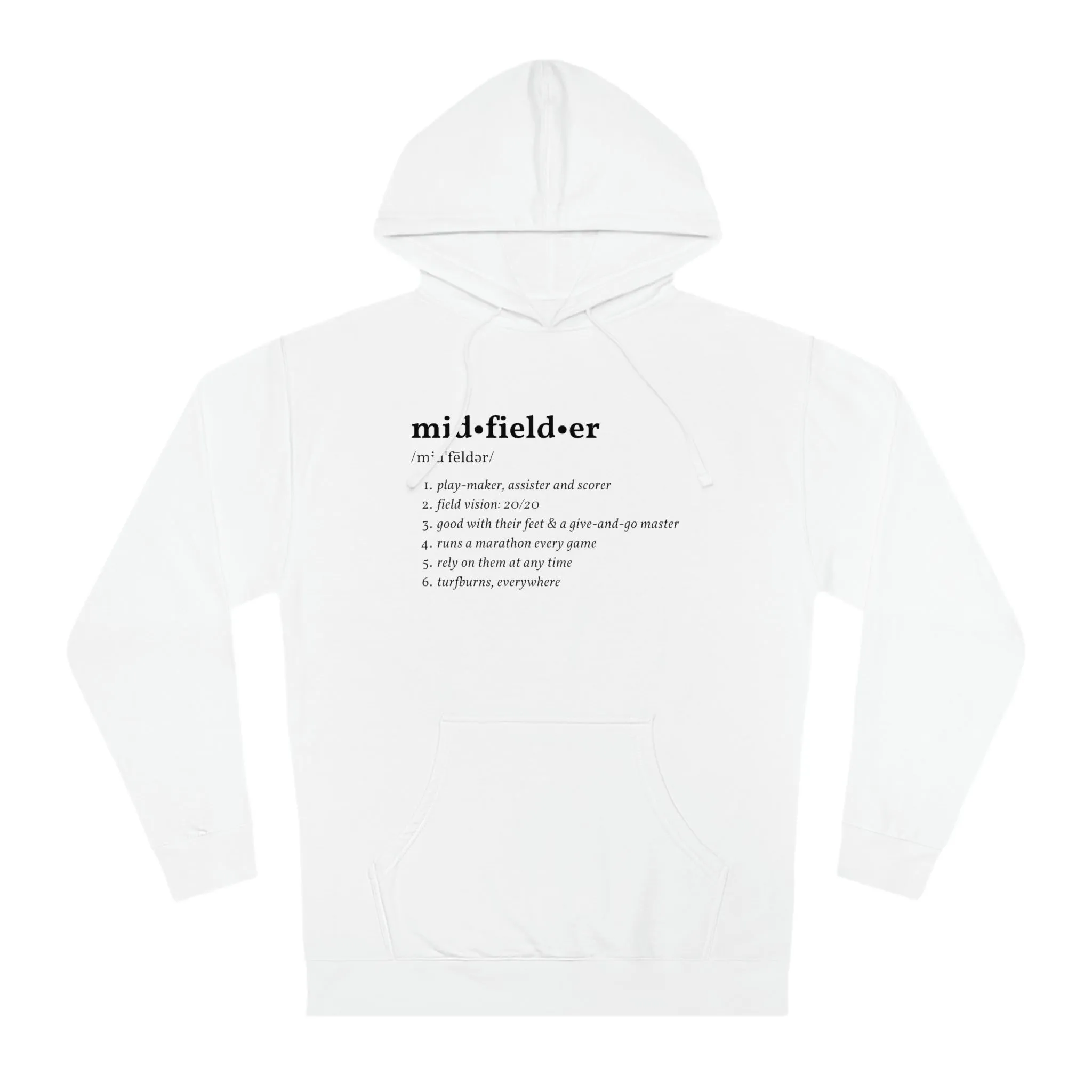 Midfielder Definition Adult Hooded Sweatshirt