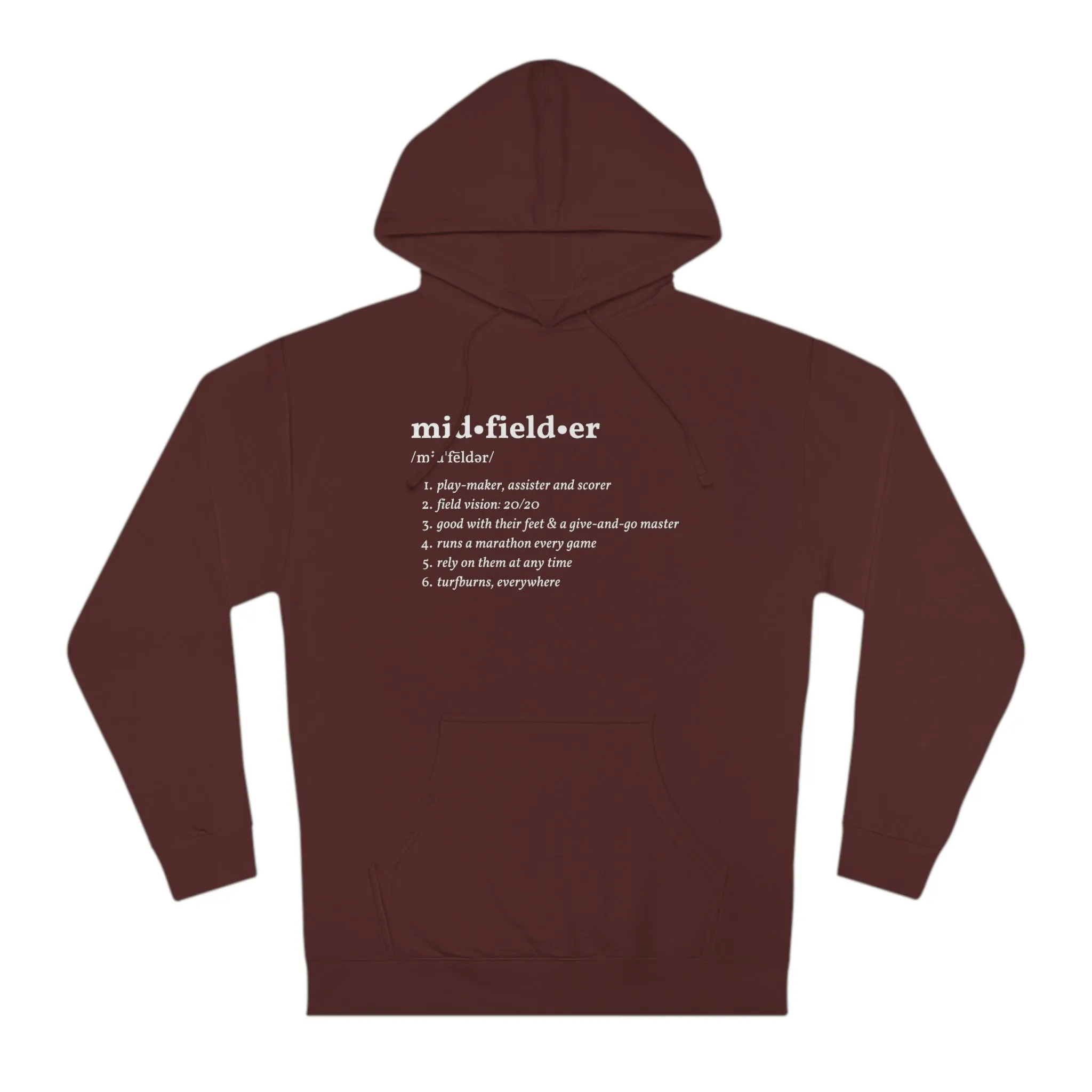 Midfielder Definition Adult Hooded Sweatshirt