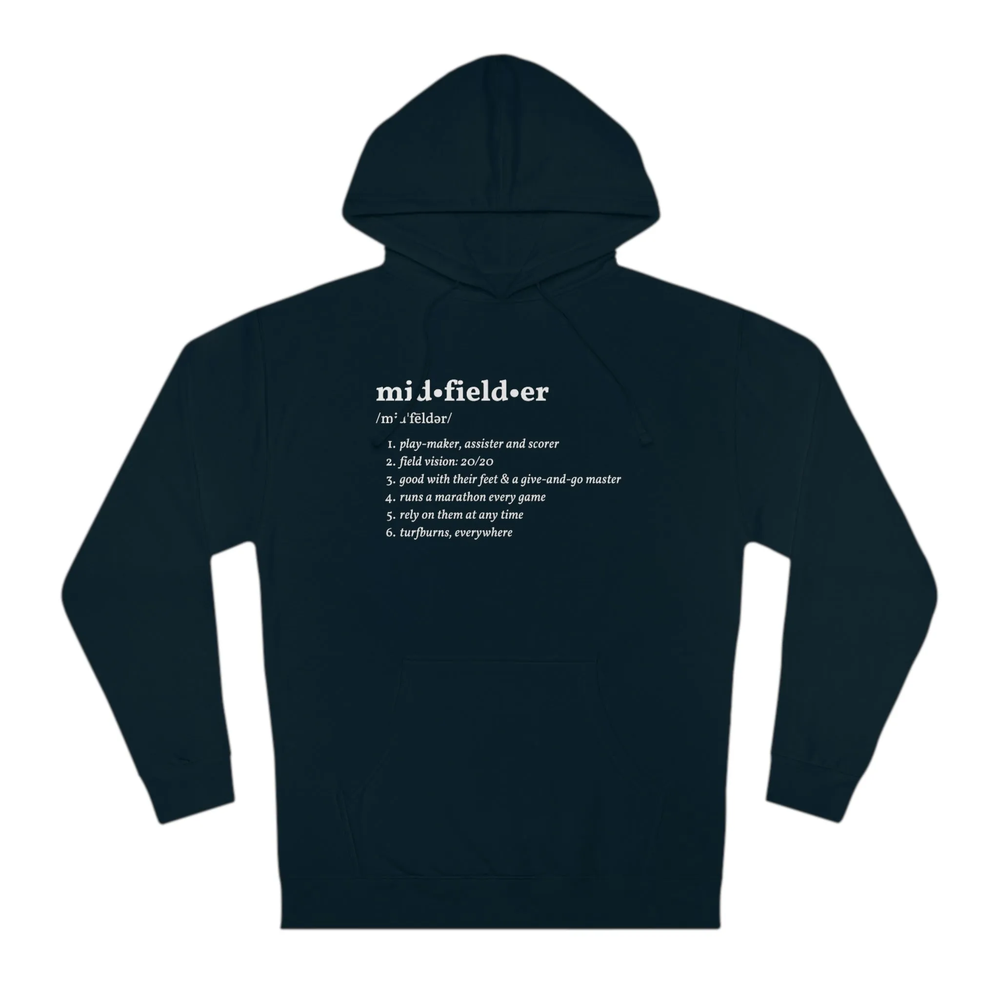 Midfielder Definition Adult Hooded Sweatshirt