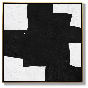 Minimal Black and White Painting MN127A