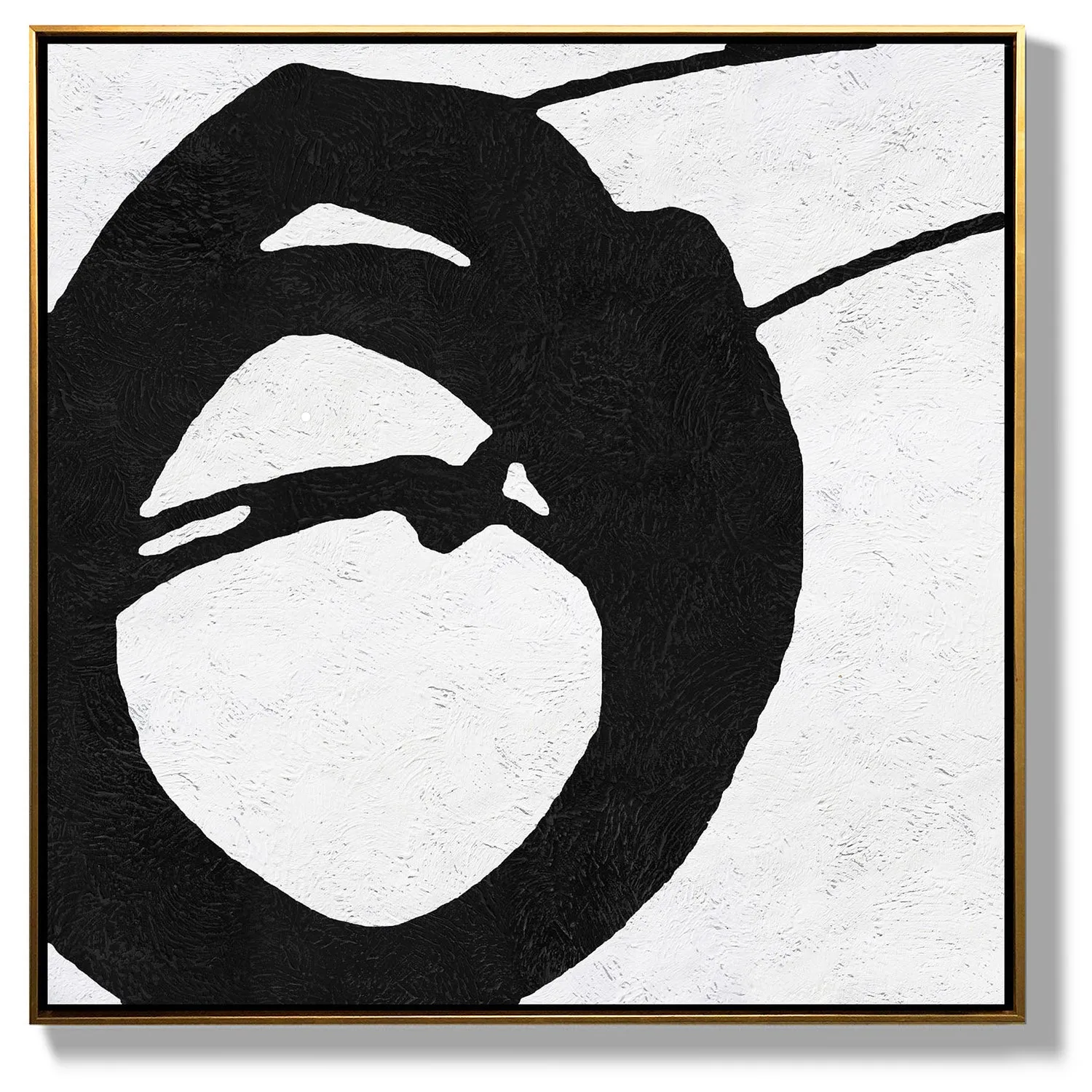 Minimal Black and White Painting MN154A