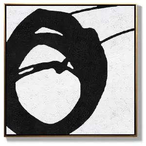 Minimal Black and White Painting MN154A