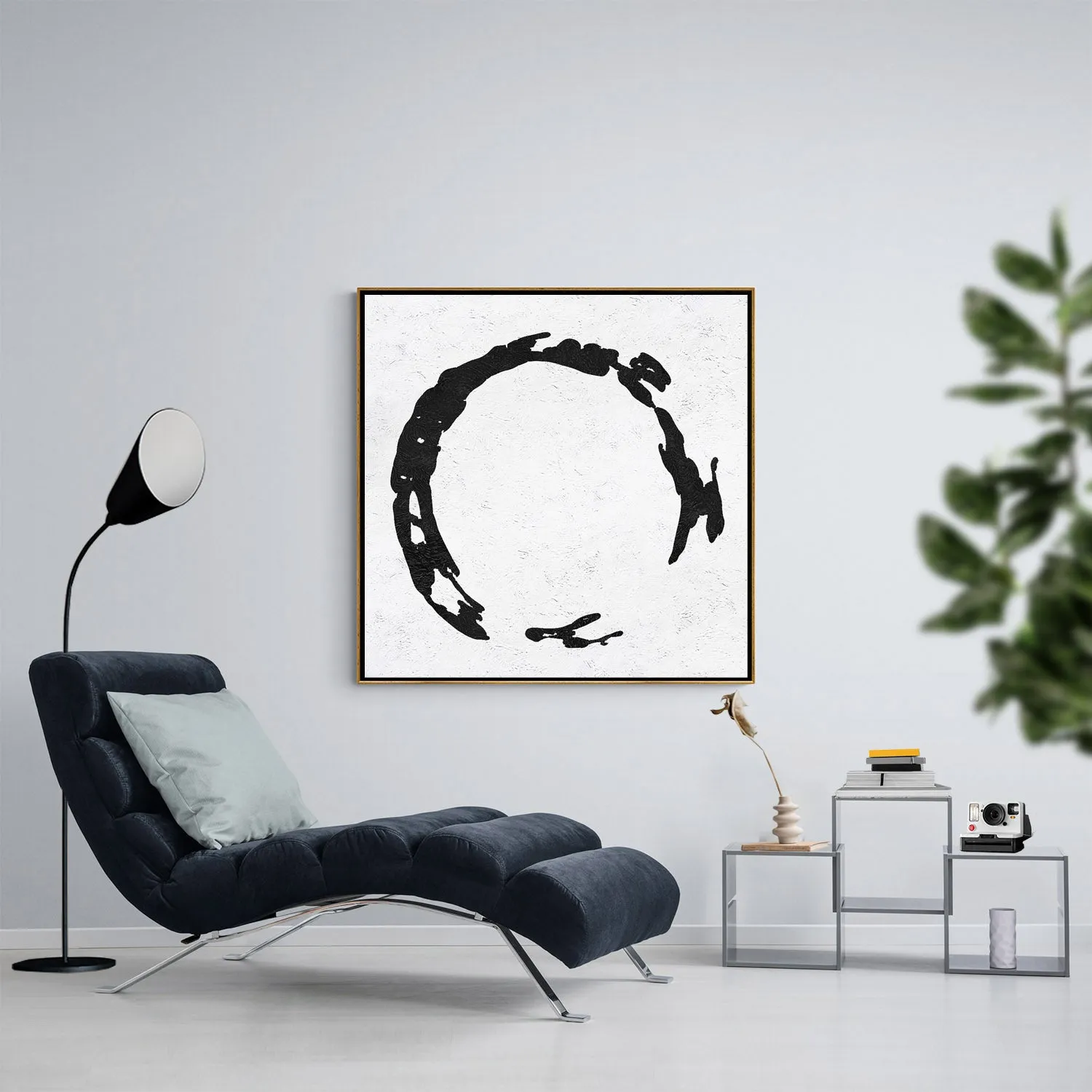Minimal Black and White Painting MN19A