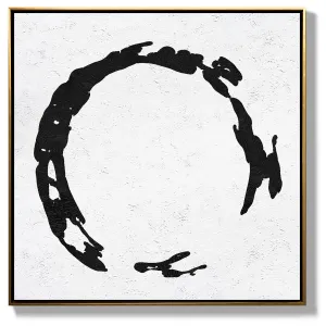Minimal Black and White Painting MN19A