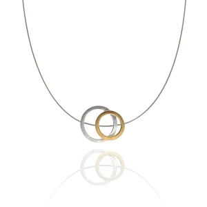 Minimal Mixed Circle Necklace