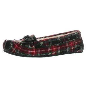 Minnetonka Womens Lodge Trapper Plaid Comfy Moccasin Slippers
