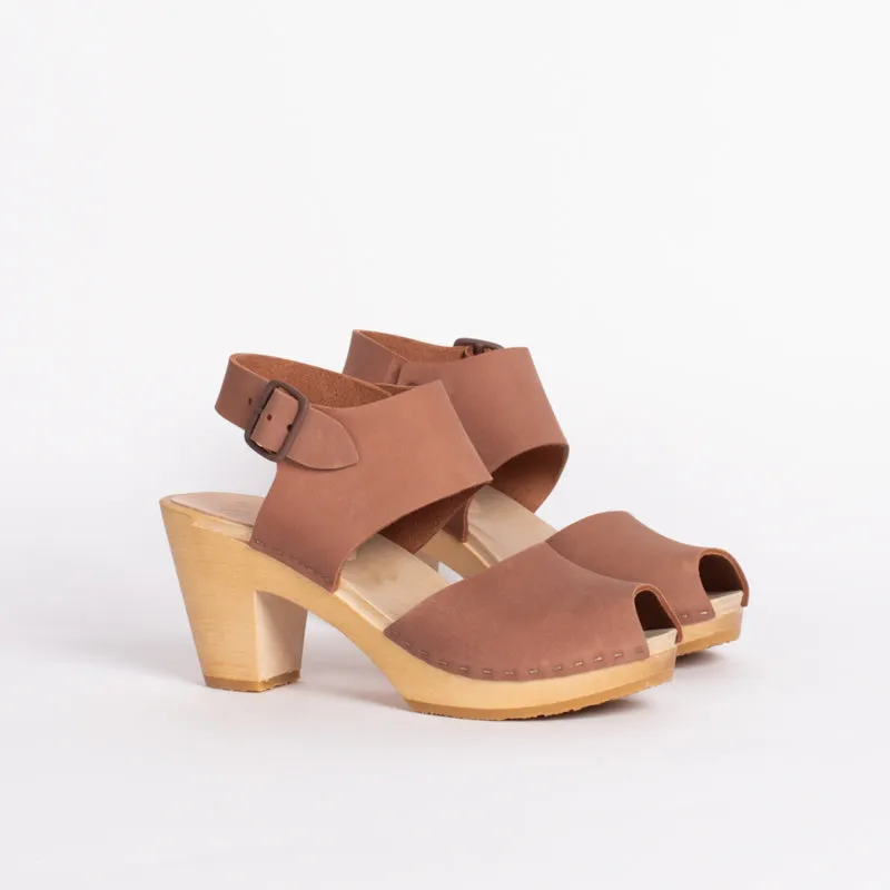 Miranda peep toe in Adobe