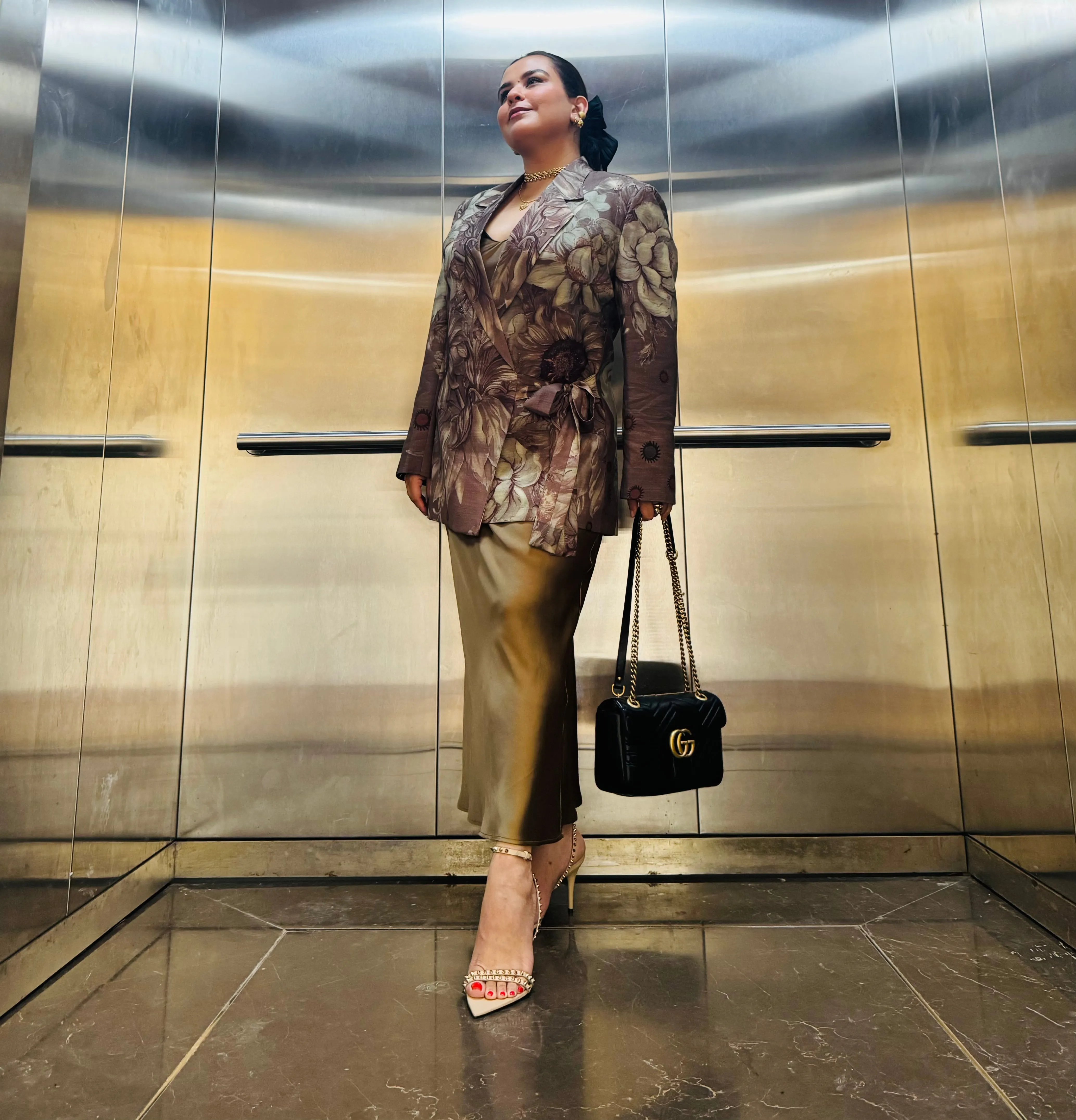 Mocha mousse jacket set