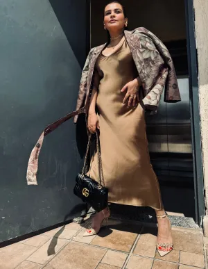 Mocha mousse jacket set