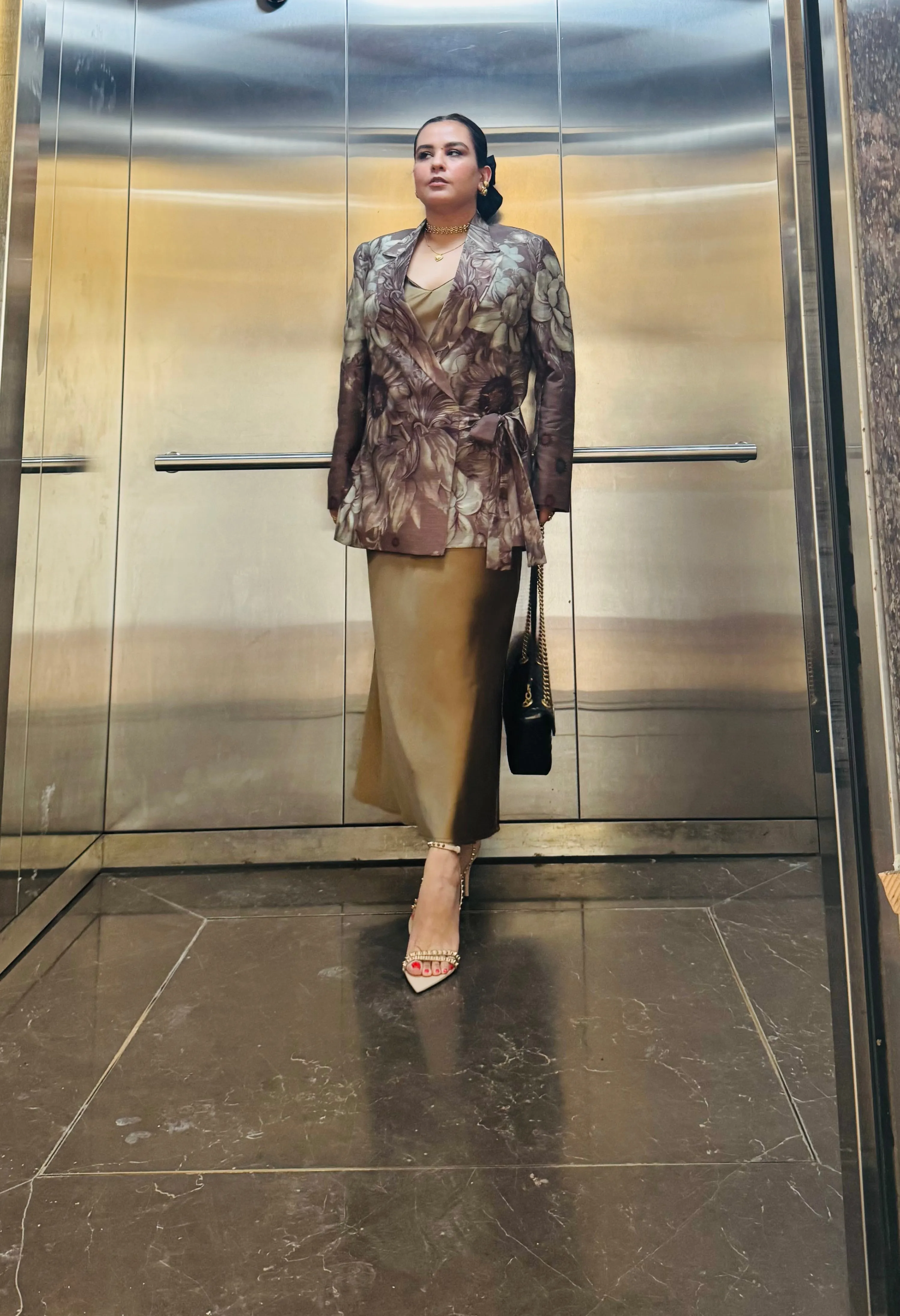 Mocha mousse jacket set