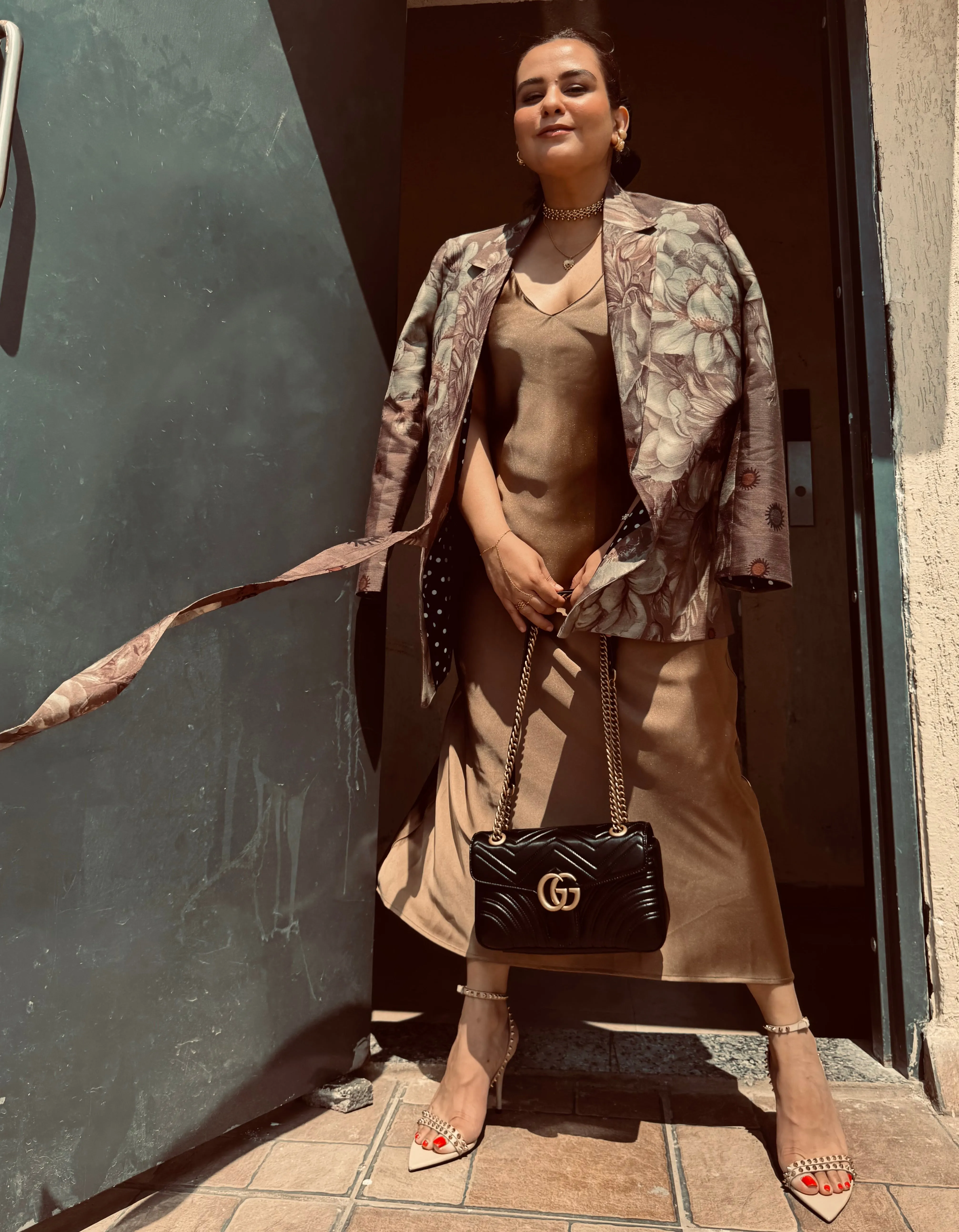 Mocha mousse jacket set