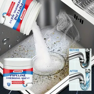 Multi-Purpose Kitchen Drain Unclog Powder - Dissolves Hair & Grease, Prevents Clogs - Easy Clean for Sinks and Pipes