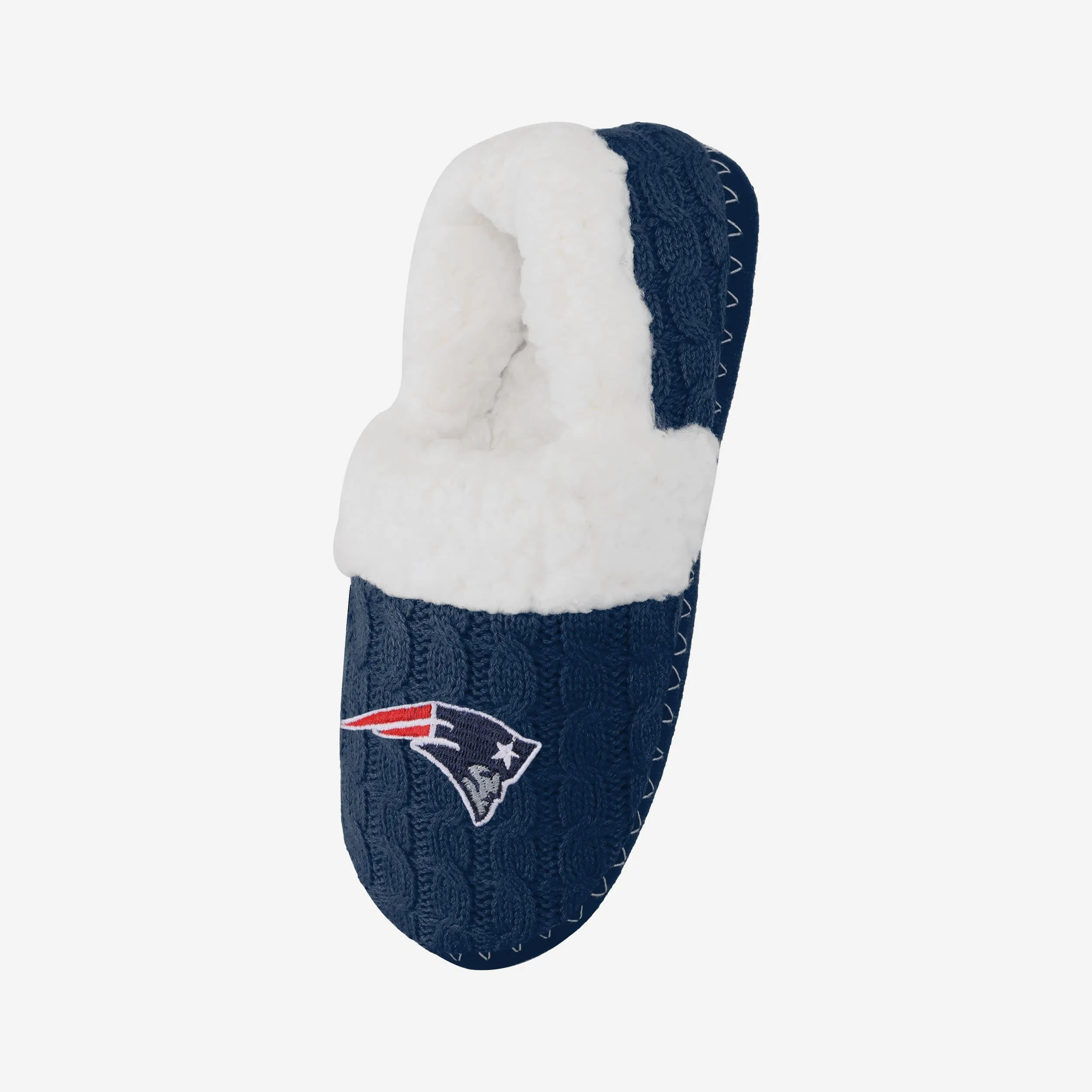 New England Patriots Womens Team Color Moccasin Slipper