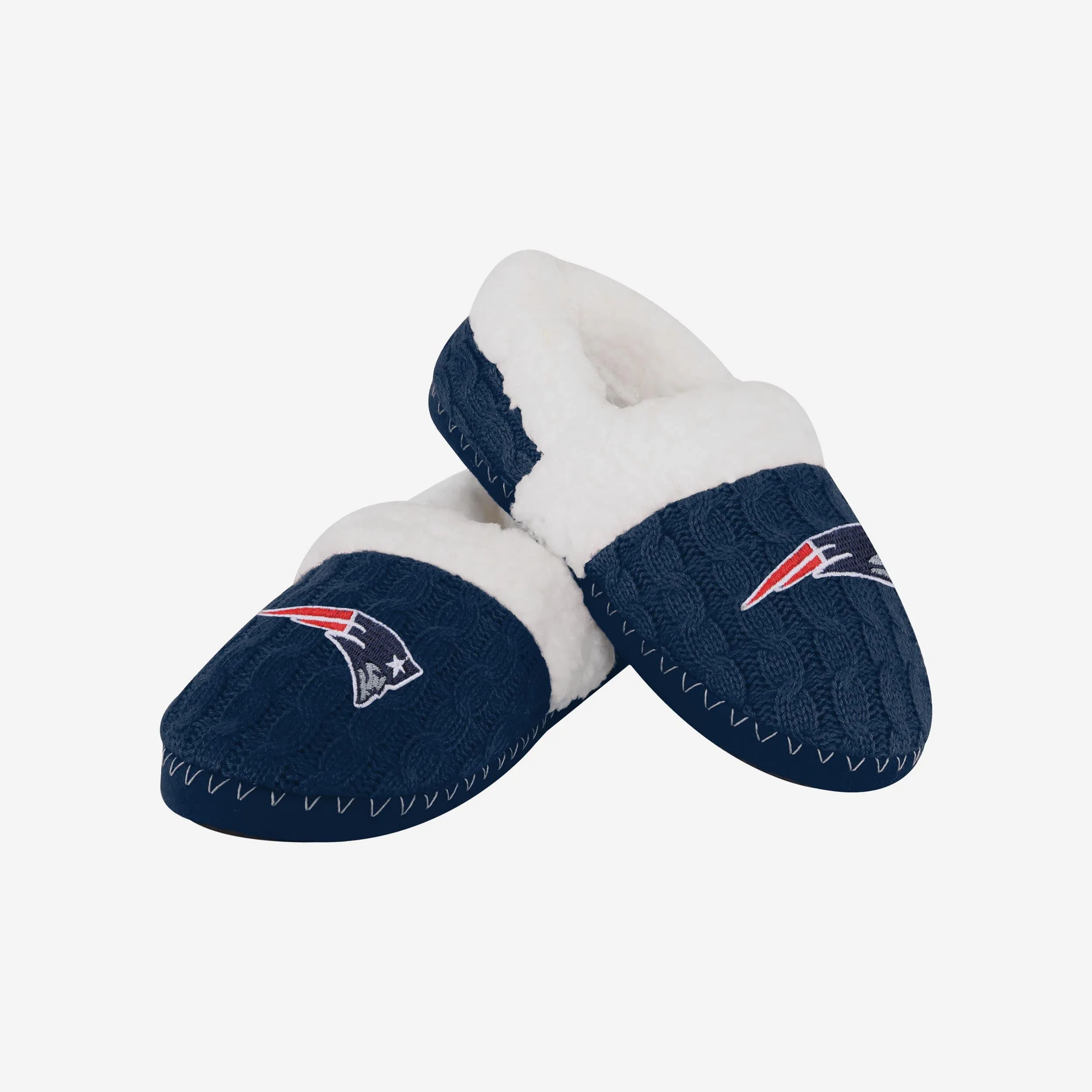 New England Patriots Womens Team Color Moccasin Slipper