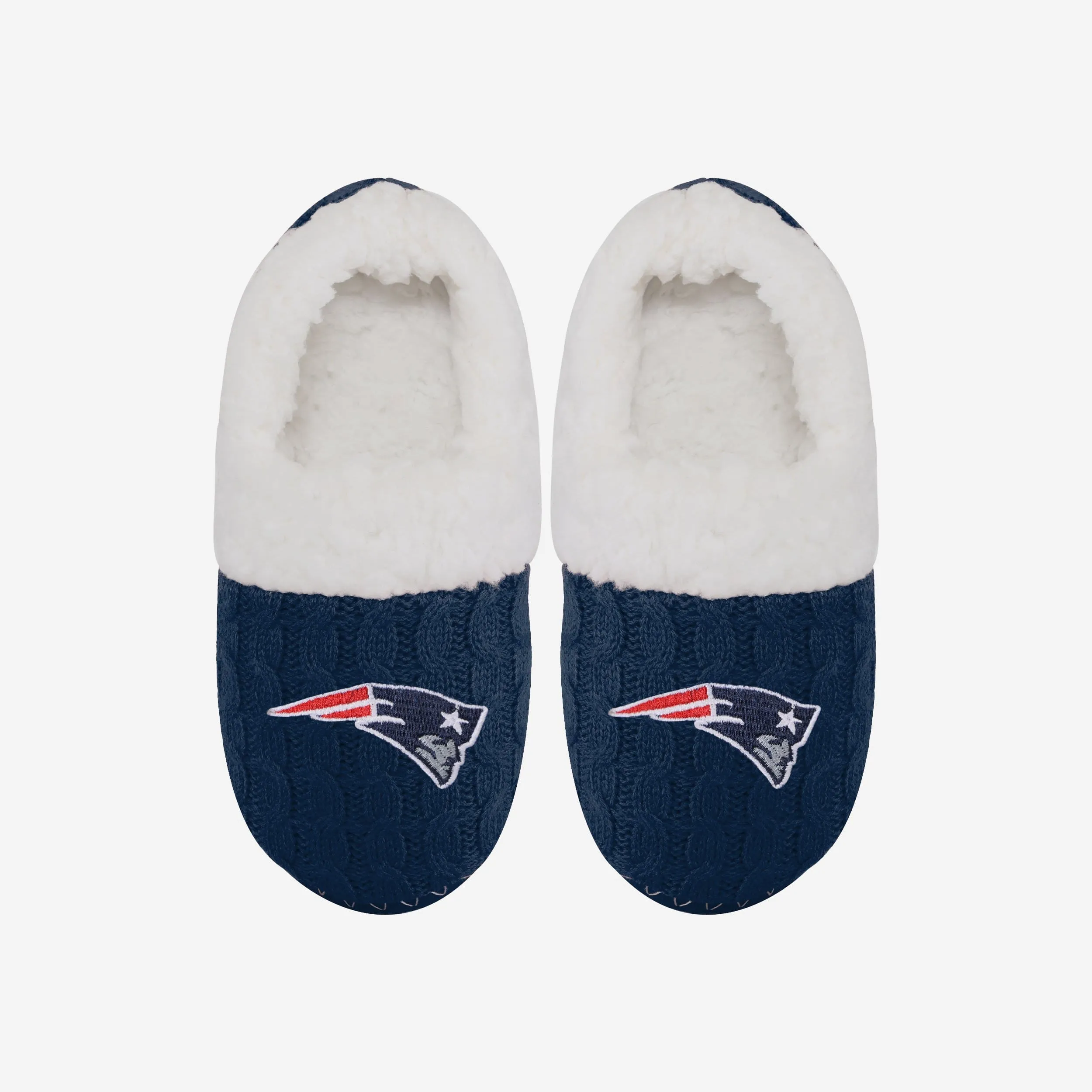 New England Patriots Womens Team Color Moccasin Slipper