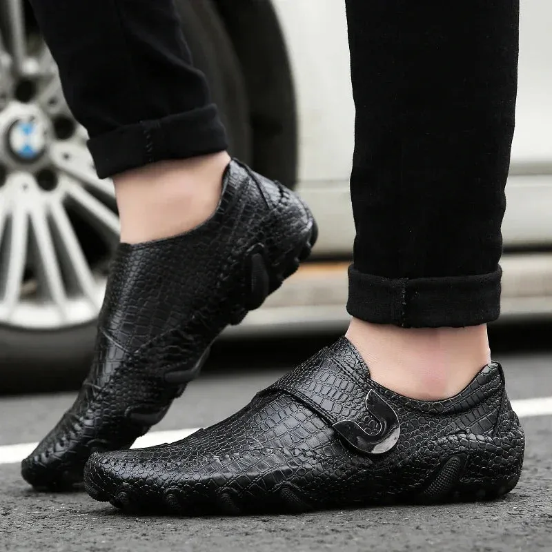 New Fusion Genuine Leather Men Moccasins Handmade Leisure Shoes Breathable Flats Comfortable for Men Fashion