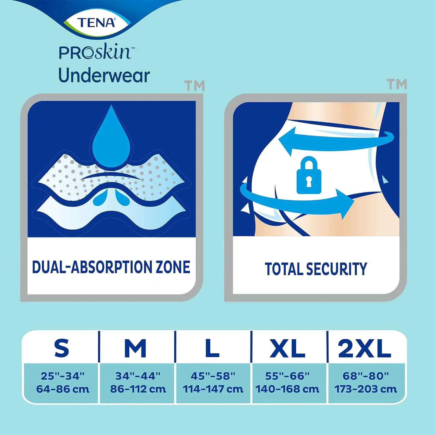 NEW TENA ProSkin Extra Breathable Underwear, Incontinence, Disposable, Moderate Absorbency, Medium, 16 Count
