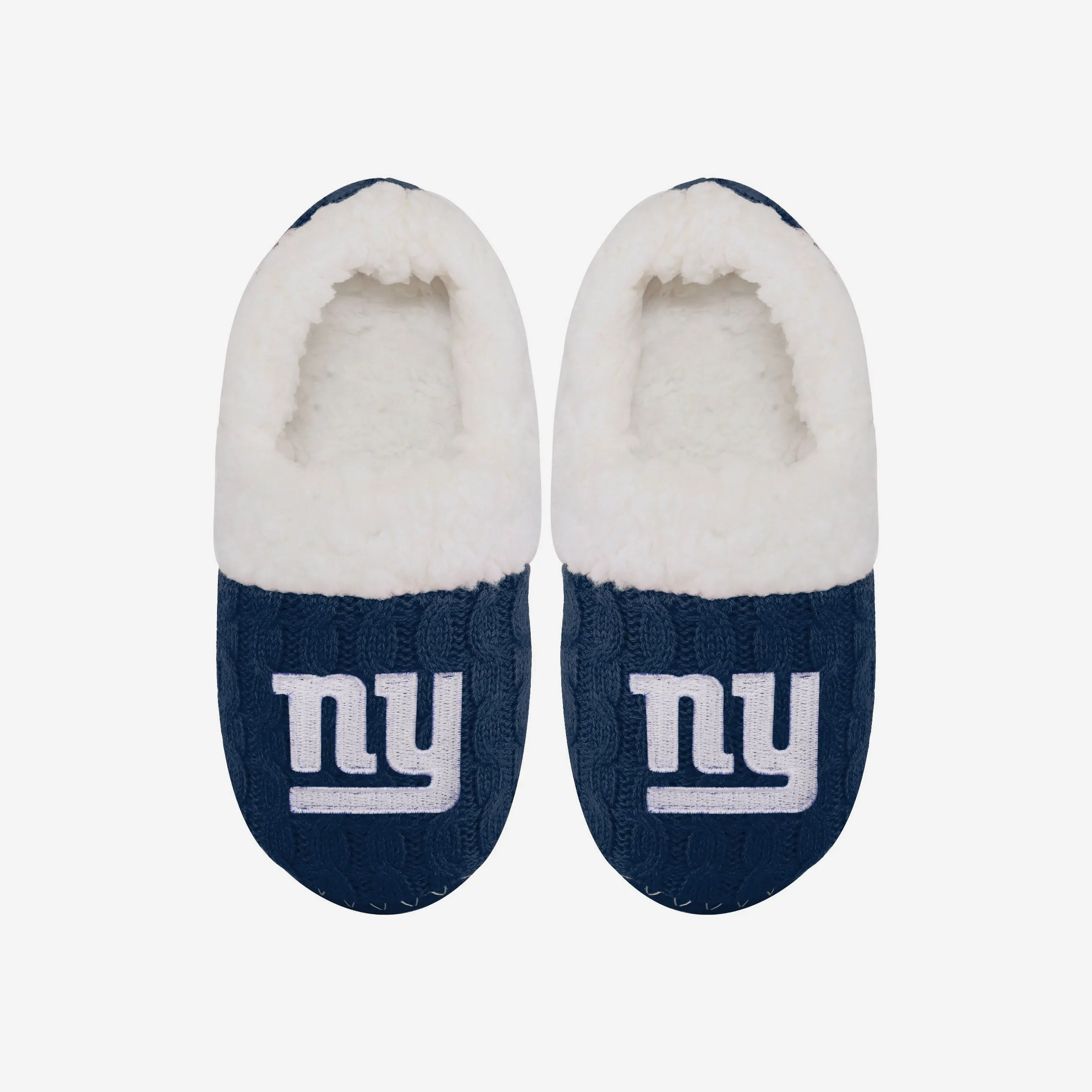 New York Giants Womens Team Color Moccasin Slipper