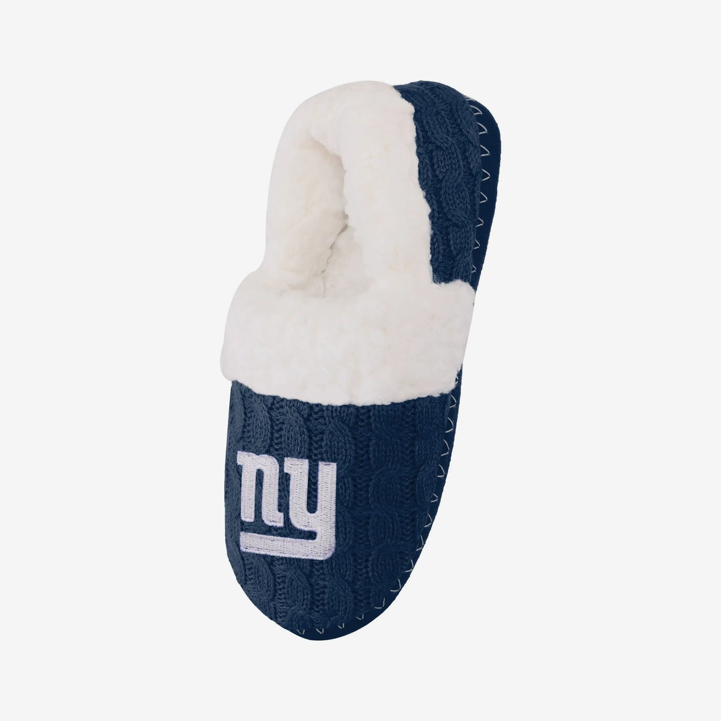 New York Giants Womens Team Color Moccasin Slipper