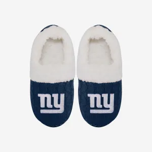 New York Giants Womens Team Color Moccasin Slipper