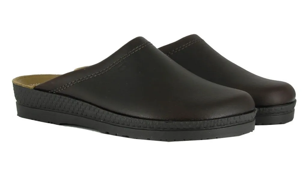 'Nuestadt' men's wide-fit (H) clog - Brown