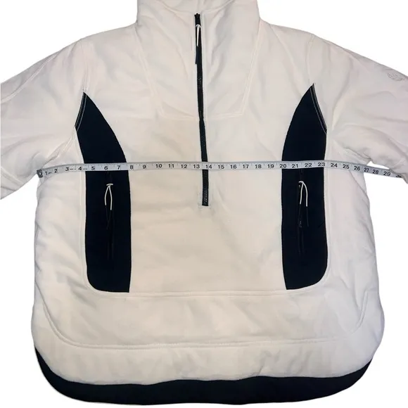 {NWOT Free People Movement Climber Fleece Oversized Pullover Med White &amp; Black}