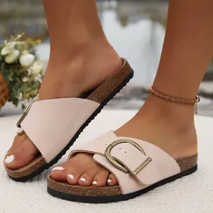 Orthopedic Sandals with Adjustable Buckle and Cork Footbed