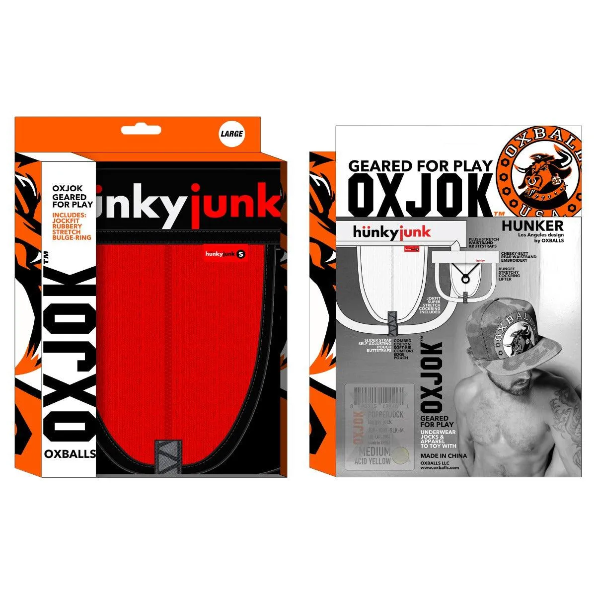 Oxjok Hunker - Comfy Pouch Slider Jockstrap - Red Hot