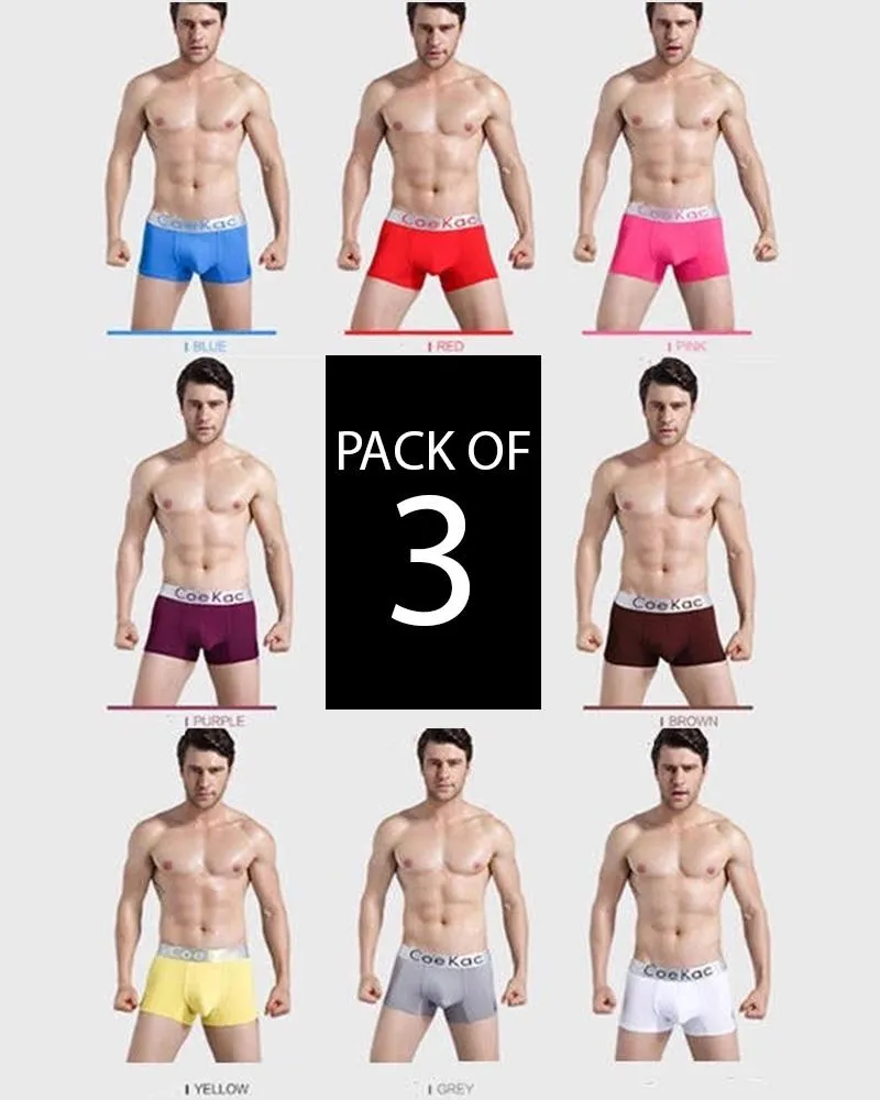 Pack of 3 - Ck Mens Boxers - Colourful - Breathable Mens Boxers