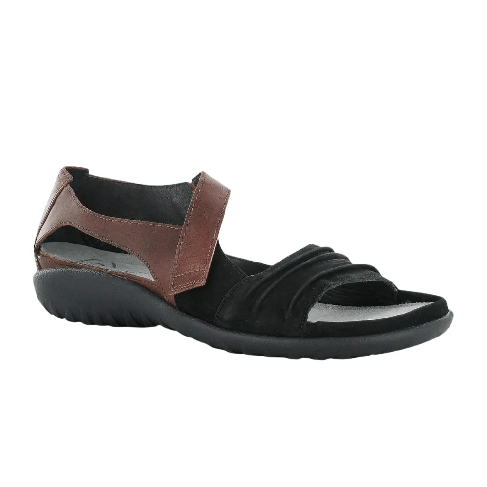 Papaki | Black Velvet Nubuck/Cinnamon Leather