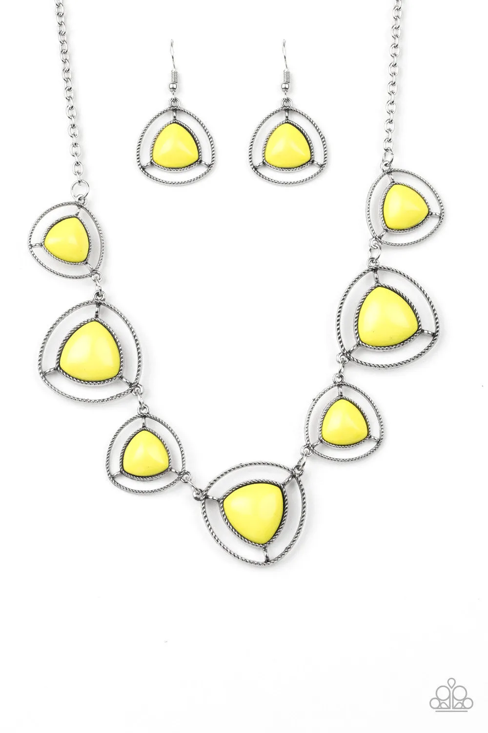 Paparazzi Make A Point Necklace Yellow