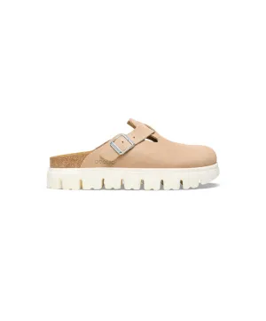 Papillio Boston Chunky Suede Leather Warm Sand Clogs