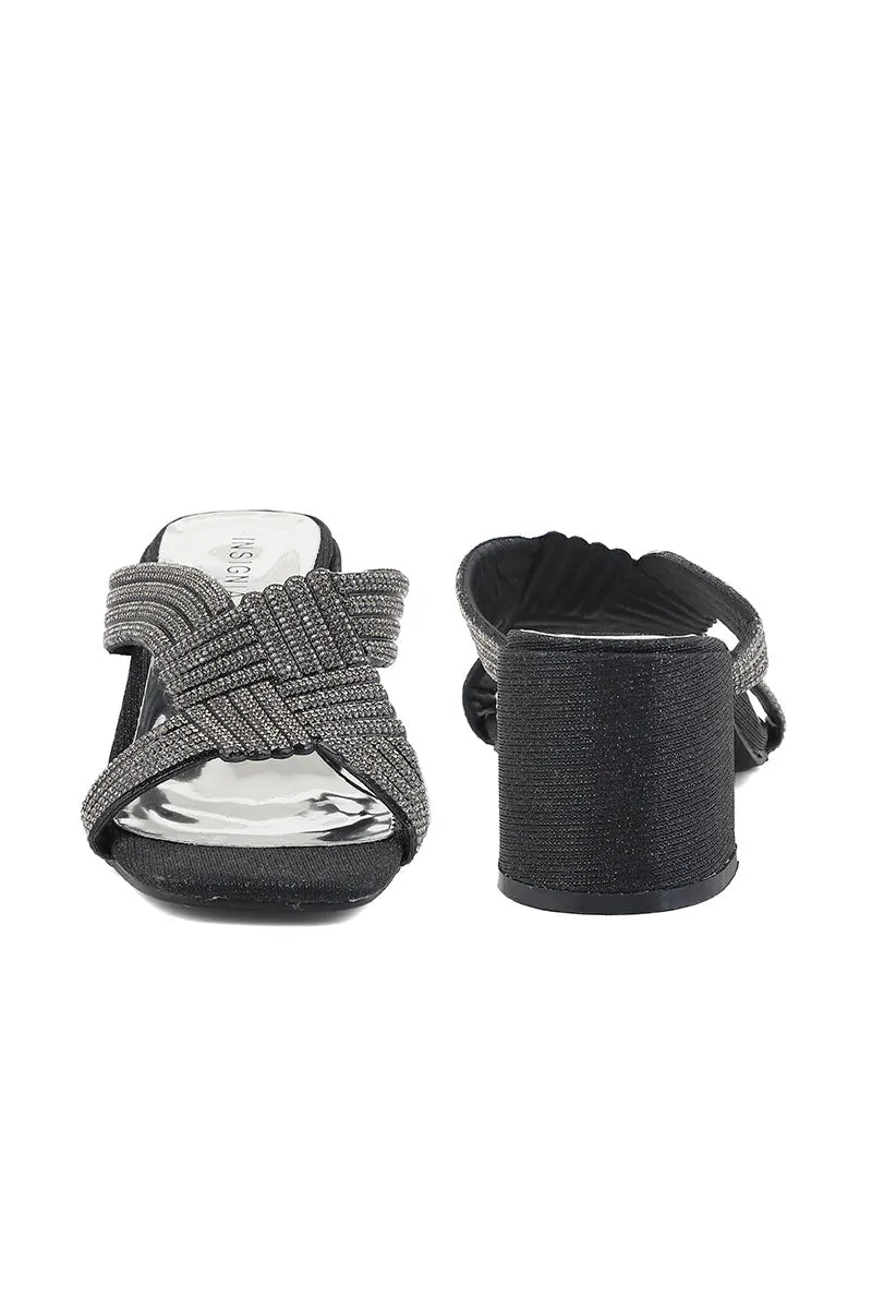 Party Wear Slip On I29253-Black