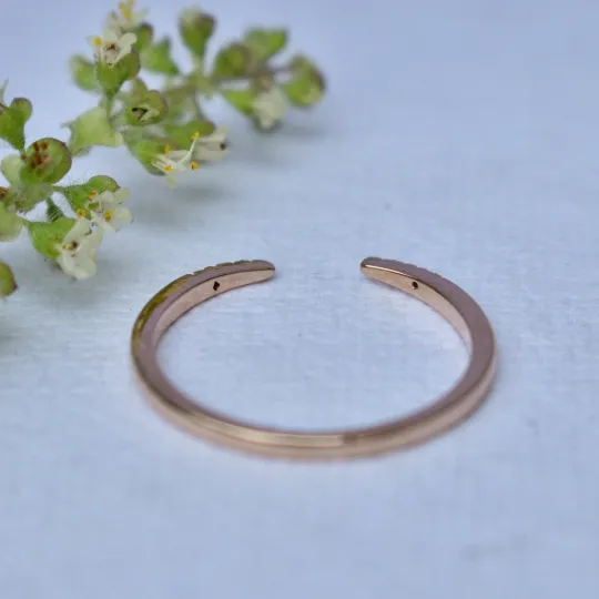 Pave Diamond Open Stack Minimal Ring