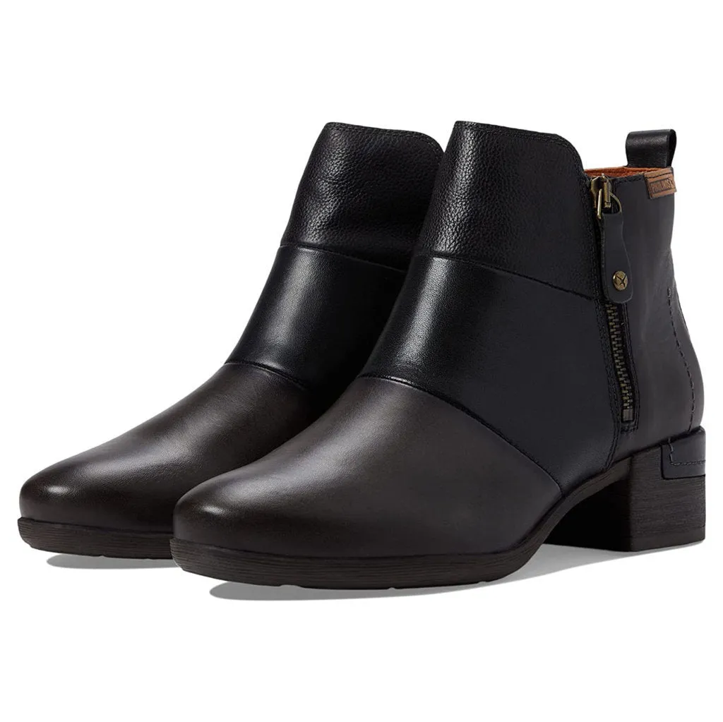Pikolinos Malaga Calfskin Leather Women's Zip Up Ankle Boots