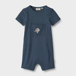 Playsuit S/S Asmus in Blue Waves