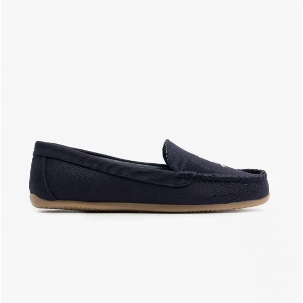 Polo Ralph Lauren DECLAN BEAR Womens Moccasin Slippers Navy