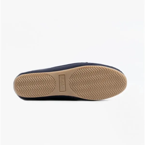 Polo Ralph Lauren DECLAN BEAR Womens Moccasin Slippers Navy