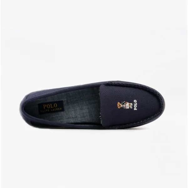Polo Ralph Lauren DECLAN BEAR Womens Moccasin Slippers Navy