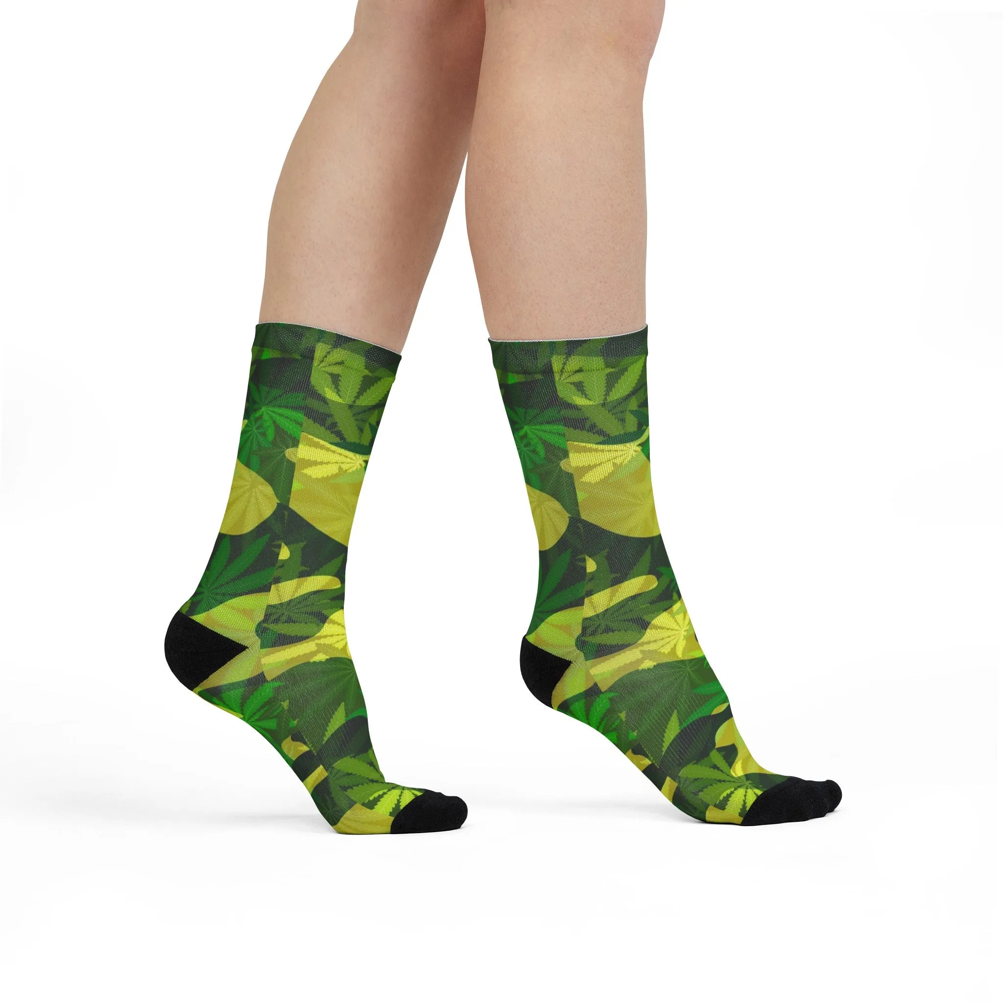 Potleaf Camouflage Crew Socks