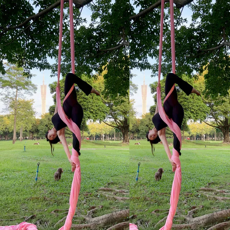 Premium Aerial Silks Yoga Hammock for Fitness – 12M Nylon Anti-Gravity Swing, High Load Bearing, Pilates & Bodybuilding Equipment for Home & Outdoor Use
