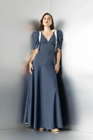 Prized possession- denim blue maxi dress