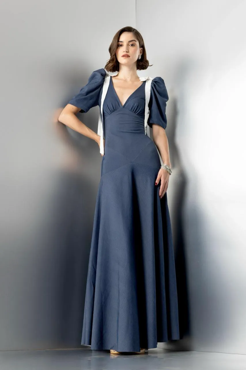 Prized possession- denim blue maxi dress