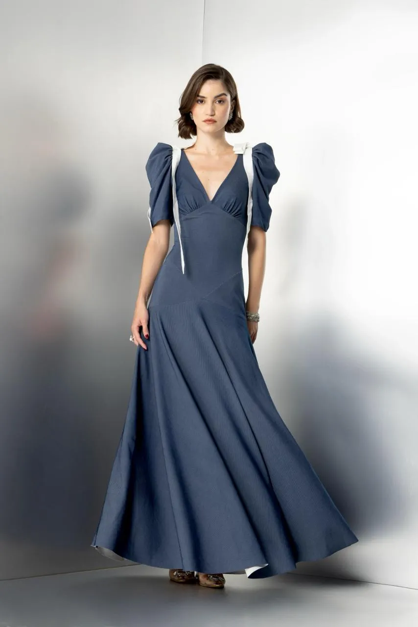 Prized possession- denim blue maxi dress