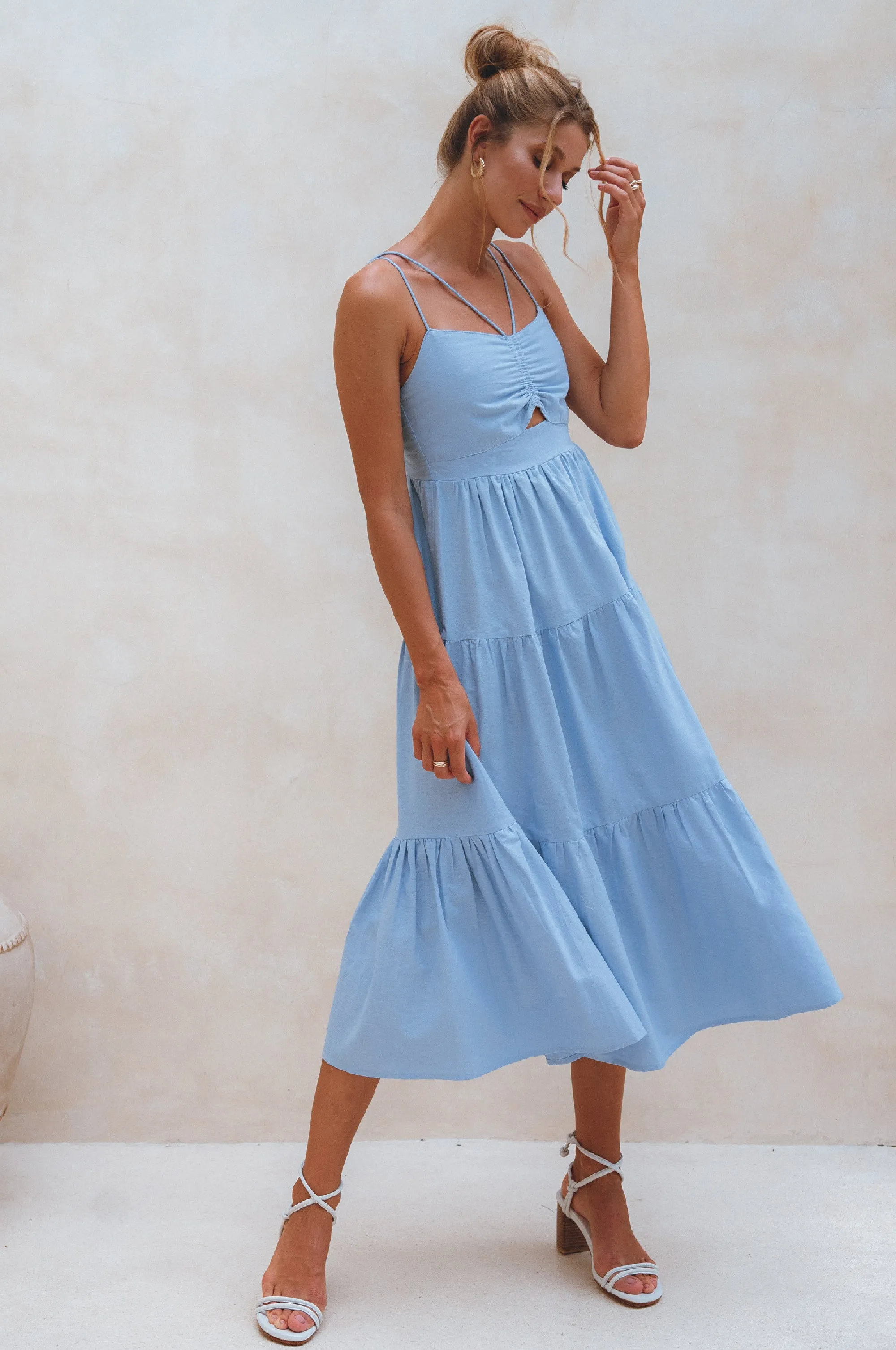 Rafaela Linen Midi Dress – Breathable Organic Elegance