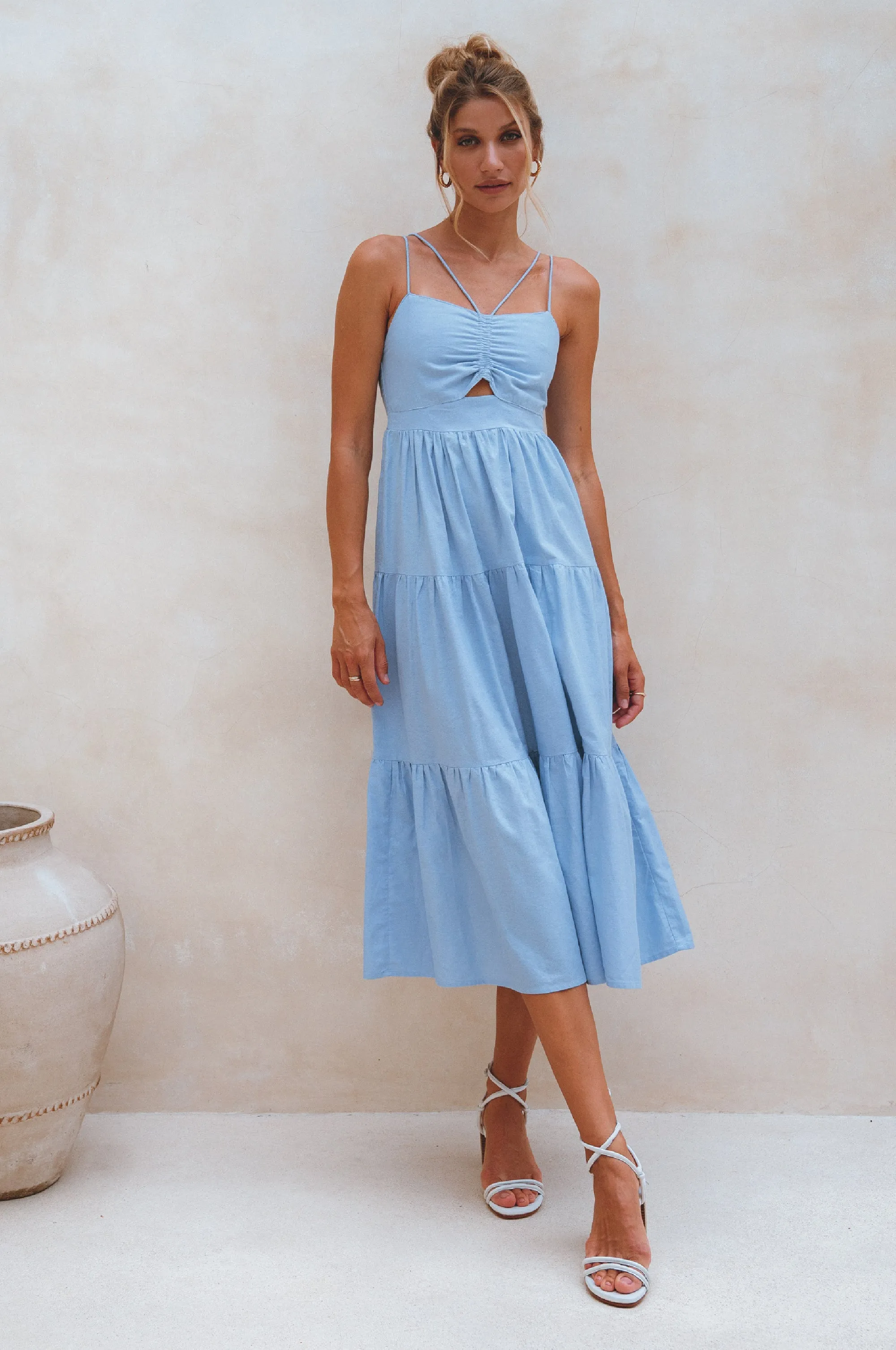 Rafaela Linen Midi Dress – Breathable Organic Elegance