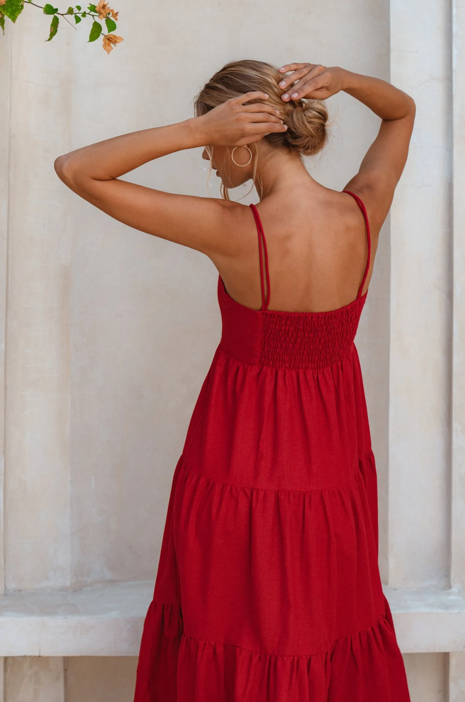 Rafaela Linen Midi Dress – Breathable Organic Elegance
