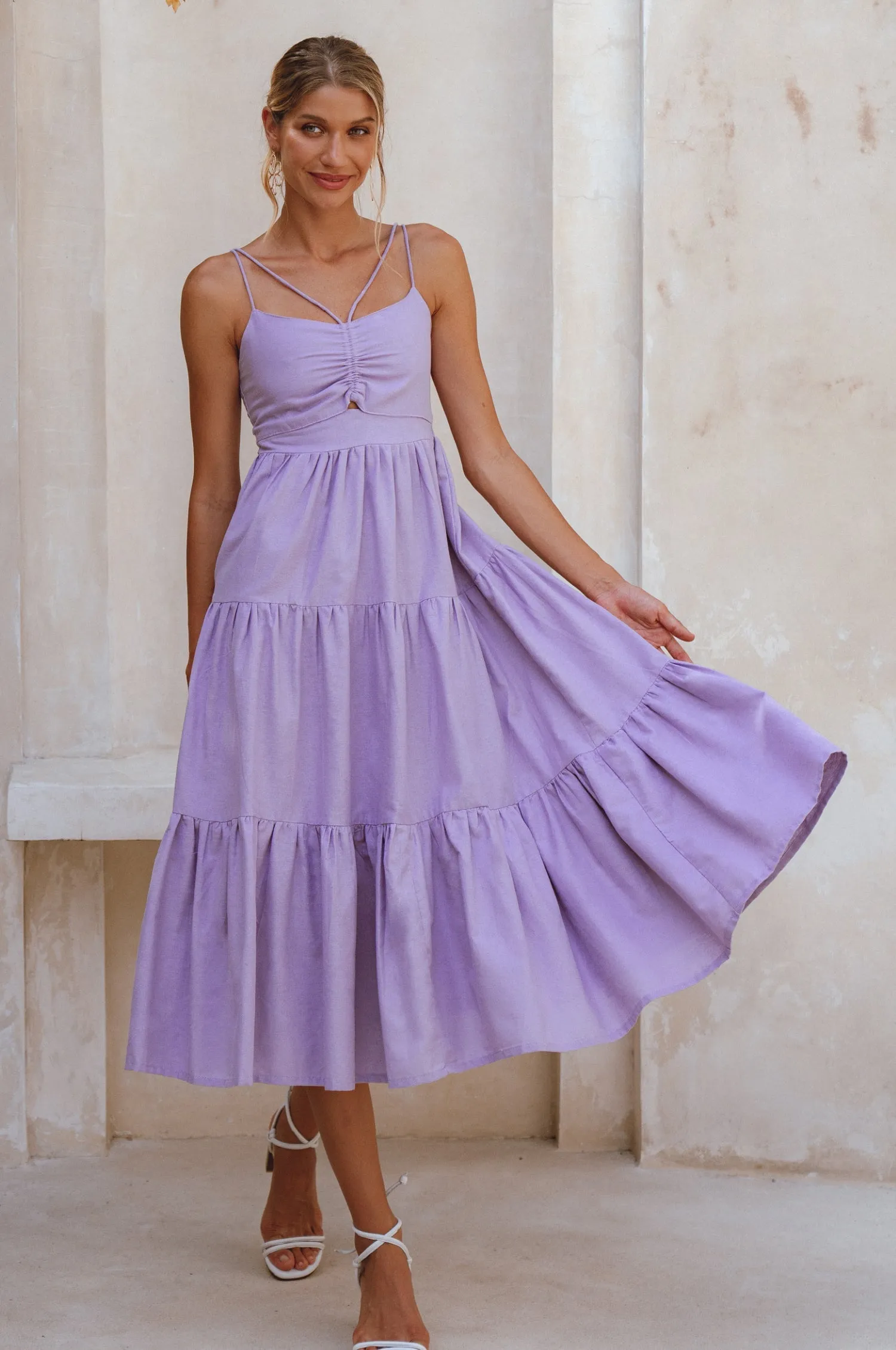 Rafaela Linen Midi Dress – Breathable Organic Elegance