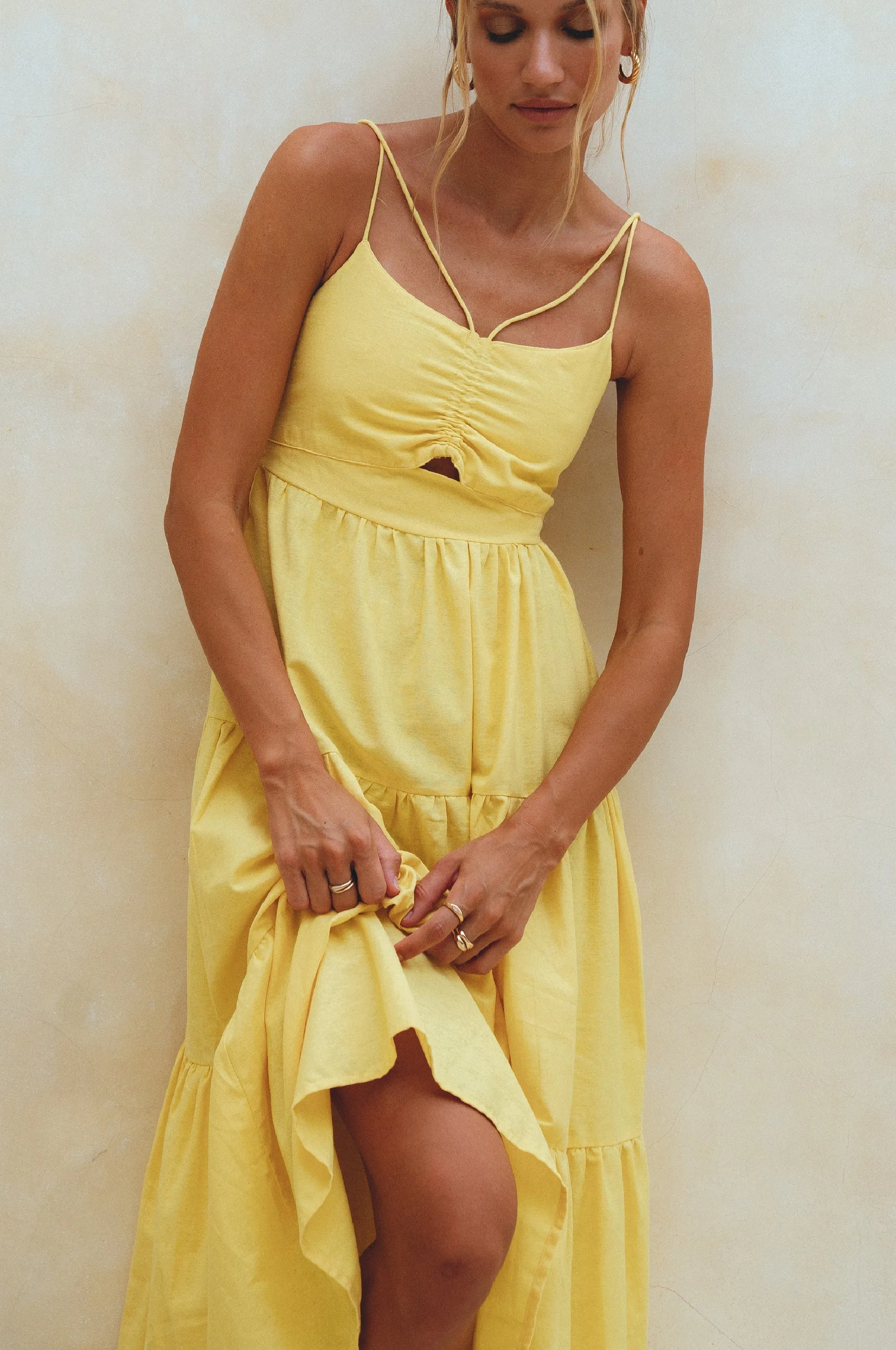 Rafaela Linen Midi Dress – Breathable Organic Elegance
