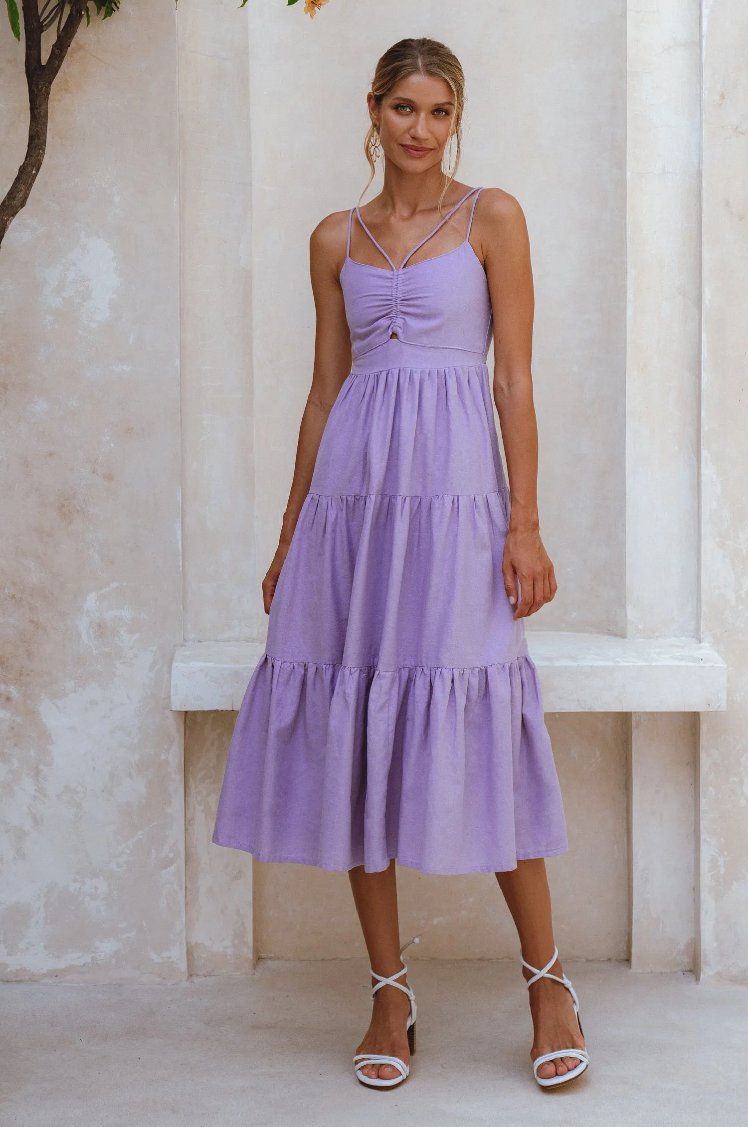 Rafaela Linen Midi Dress – Breathable Organic Elegance